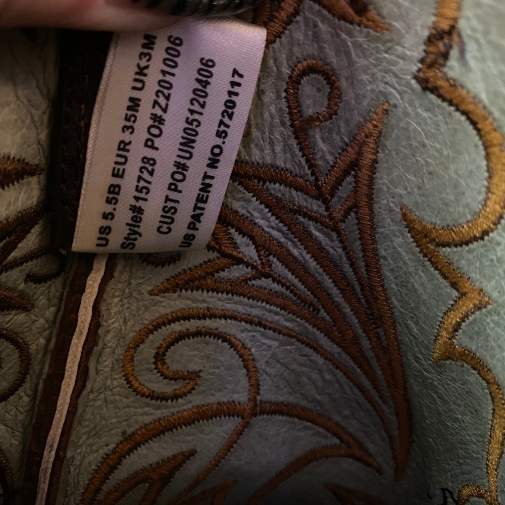 Ariat Heritage Western Boots Women 5.5B Brown Leather Embroidered used worn - Picture 7 of 7
